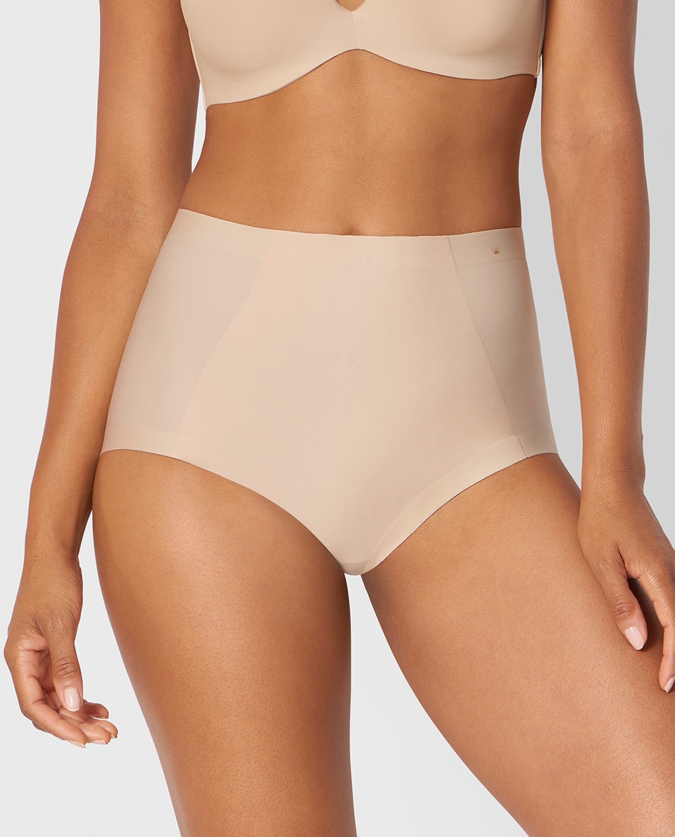 Cueca moldadora Medium Shaping lisa Creme-1