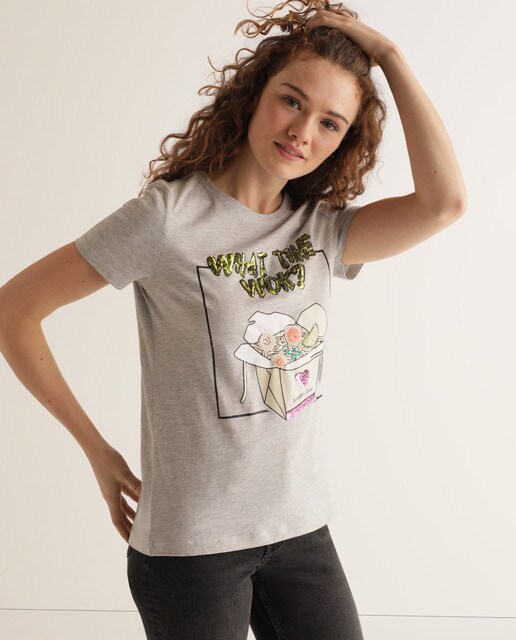 Camiseta manga corta y cuello redondo