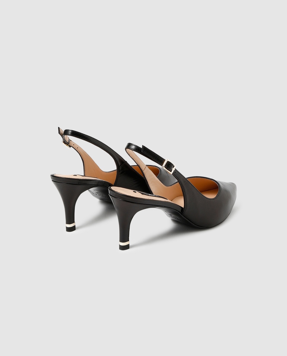 Zapatos de salón de mujer Zendra Basic destalonados de piel en color negro · Zendra Basic · El