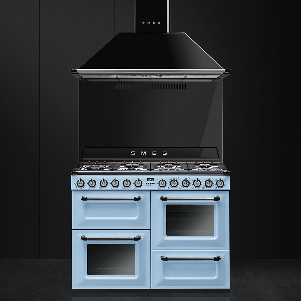 Campana decorativa Smeg 4 velocidades - KT110BLE Negro-2