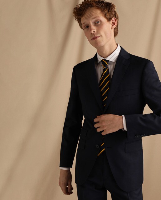 Chaqueta de traje de lana de hombre slim azul marino · Studio Classics · El  Corte Inglés