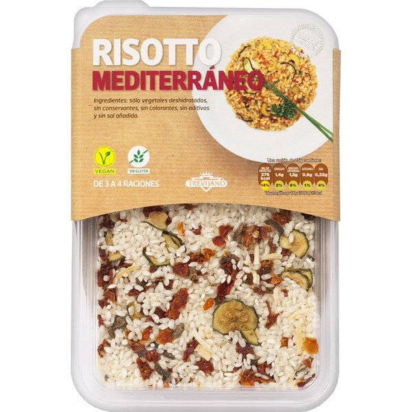 Comprar risotto mediterráneo sin gluten estuche 280 g · TREVIJANO