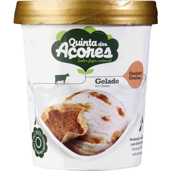 Quinta dos Açores Gelado Queijada Graciosa de Leite e Nata embalagem 500 ml