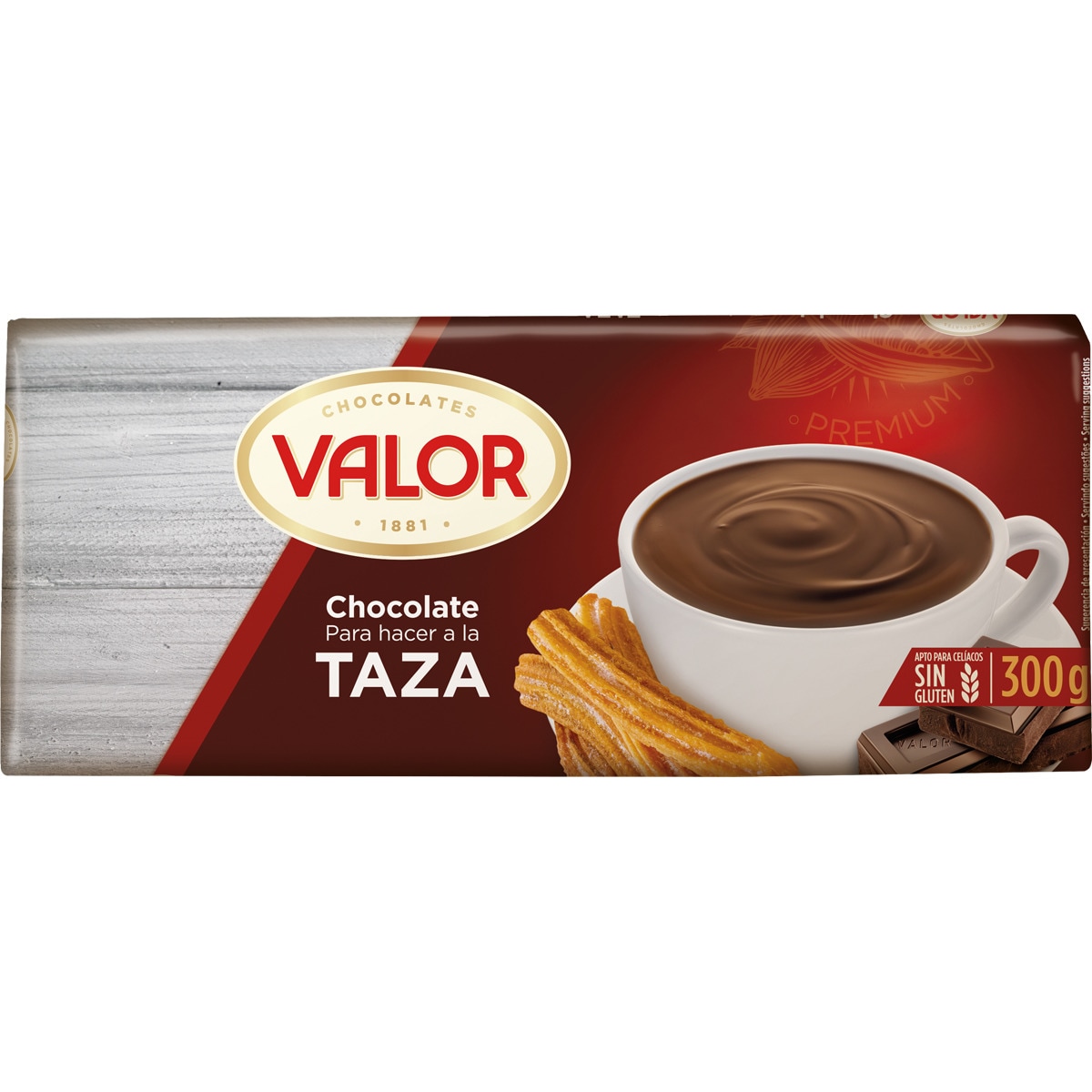 chocolate para hacer a la taza sin gluten tableta 300 g