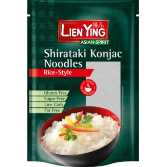 Noodles de Arroz Shirataki Konjac sem Glúten embalagem 270 g - Lien Ying