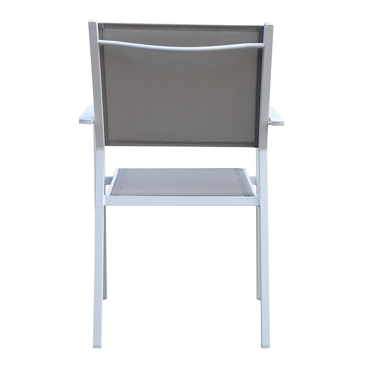 Sillón de comedor de aluminio apilable New Florida Basics El Corte Inglés Blanco/Gris-4