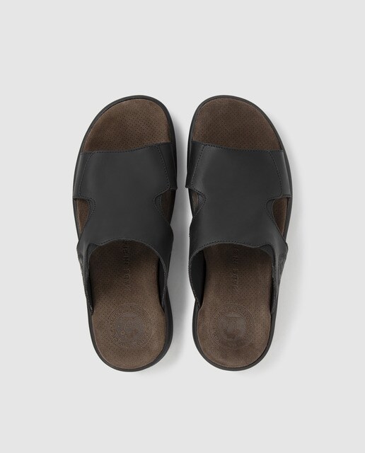 Sandalias de hombre Panama Jack en piel de color negro · Panama Jack · El  Corte Inglés