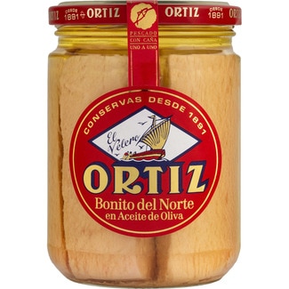 bonito del norte en aceite de oliva en lomos tarro 260 g neto escurrido - Ortiz