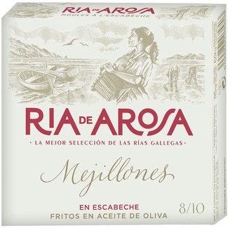 mejillones en escabeche de las rías gallegas fritos en aceite de oliva 8-10 piezas lata 69 g - Ria De Arosa