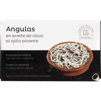 Enguias em Azeite ao Alhinho Picante lata 50 g - Club Del Gourmet