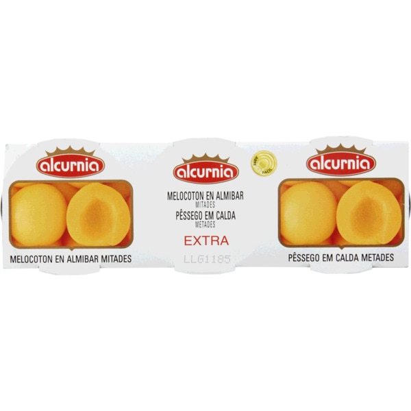 Pêssego em Calda Metades Extra Pack 3 embalagem 345 g