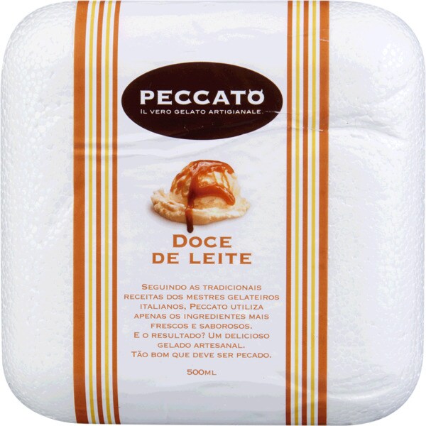 Peccato Gelado de Doce de Leite embalagem 500 ml