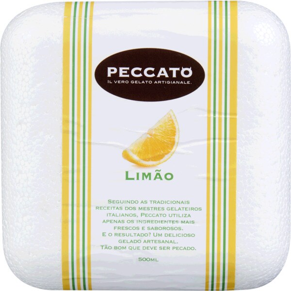 Peccato Gelado de Limão embalagem 500 ml