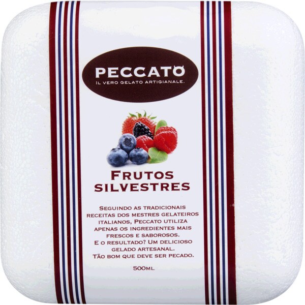 Peccato Gelado de Frutos Silvestres embalagem 500 ml