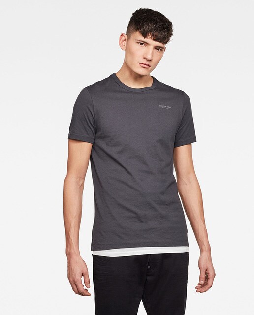 Camiseta Block Original en algodón orgánico de hombre gris Camisa Hombre Manga Corta Marca G Star de segunda mano por