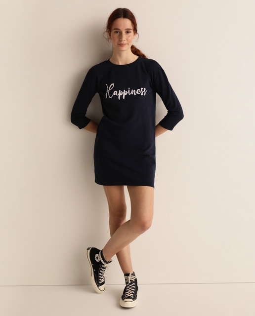 Vestido sudadera con print delantero