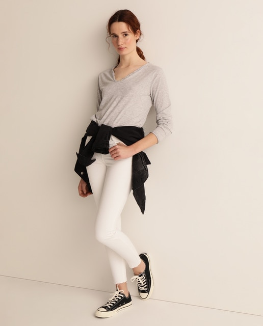 Camiseta de mujer manga larga escote pic