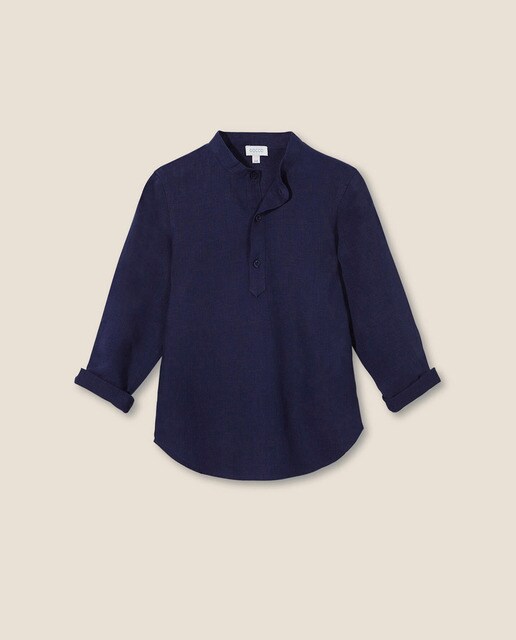 camisa azul marino niño