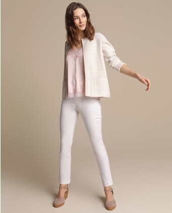 Chaqueta tweed de mujer con rayas · Woman El Corte Inglés · El Corte Inglés