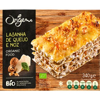 Bio Origens Lasanha de Queijo e Noz Biológica embalagem 300 g