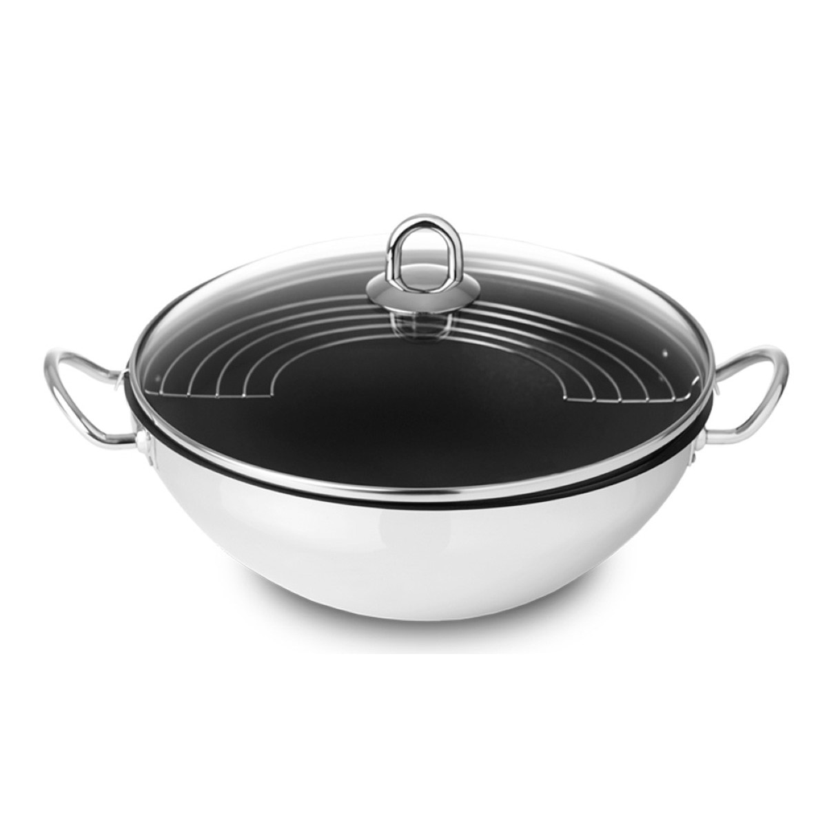 Imagem 0 de Wok com asas anti-aderente + Grelha 28cm Nautilus Silampos