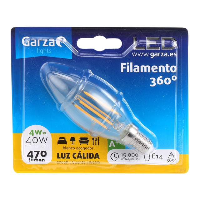 Imagen 0 de Bombilla LED vela E14 4W Garza