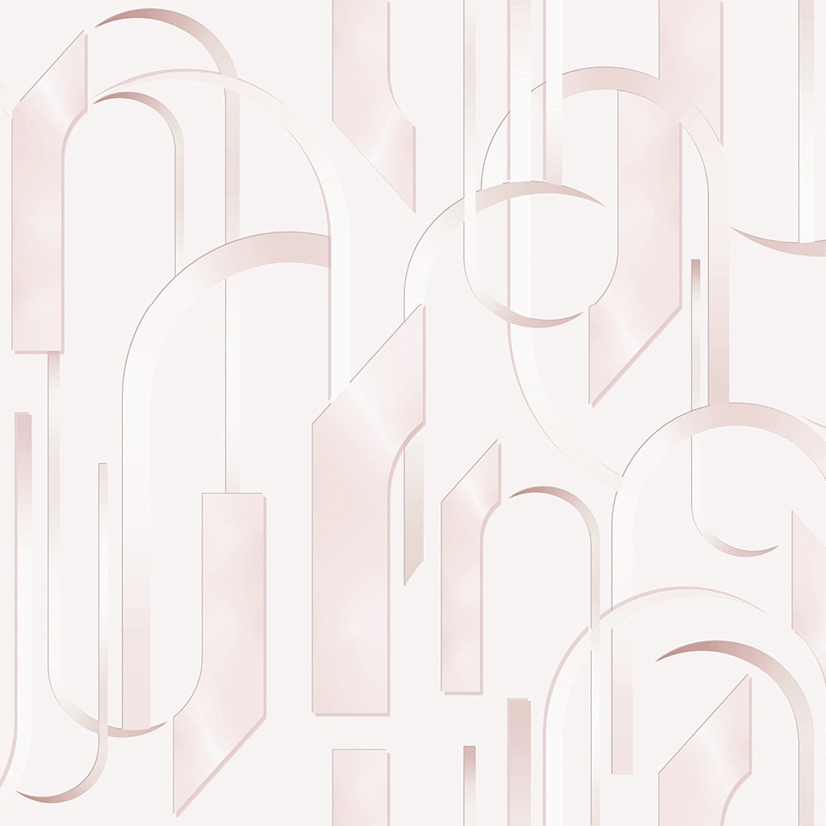 Papel pintado geométrico arcos Tres Tintas Rosa-1