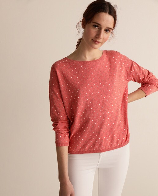 Jersey de mujer básico con lunares