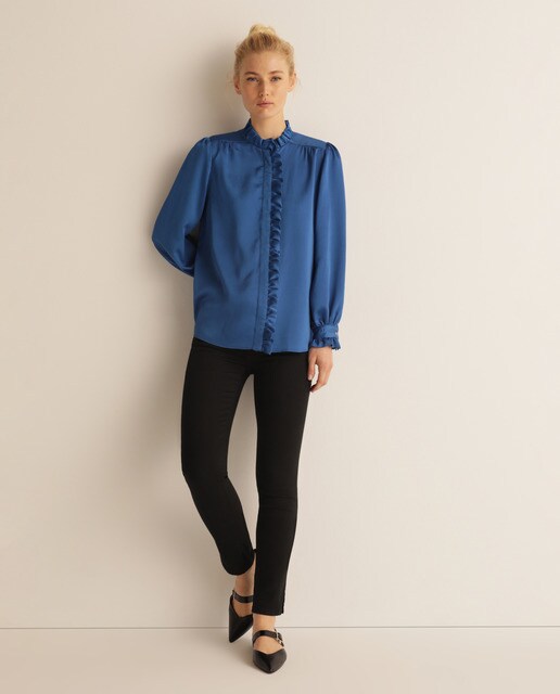 Pantalón recto de mujer con cinco bolsil