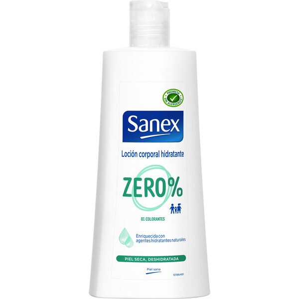 Zero moisturising body lotion for dehydrated dry skin and with 0