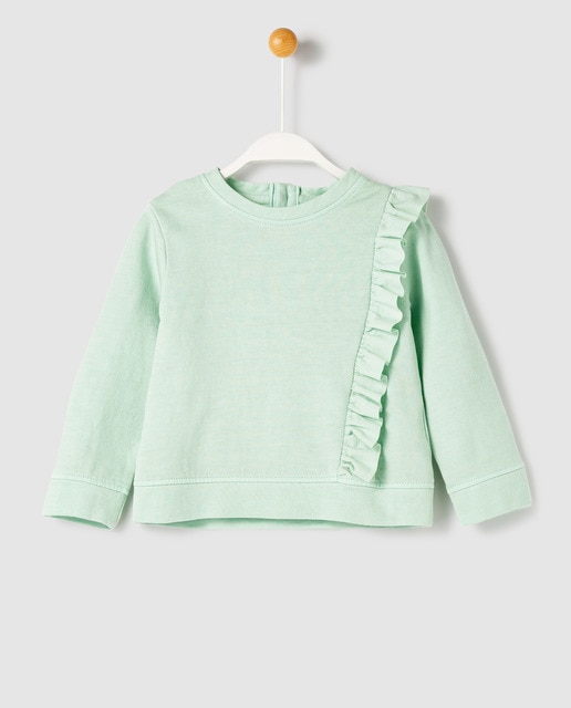 Comprar Sudadera lisa de bebé niña con volante · Unit · Hipercor