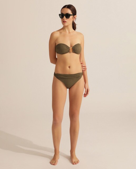 Braga de bikini efecto antelina lisa