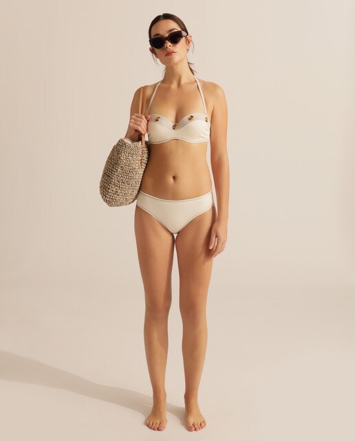 Braga de bikini color liso denim