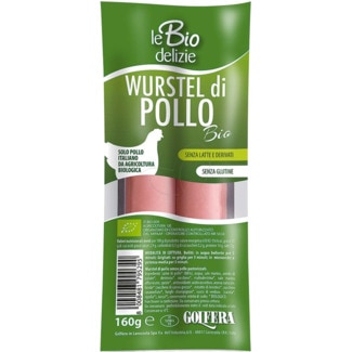 Salsichas de Frango Biológicas embalagem 160 g - Le Biodelizie