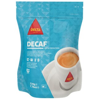 Delta Café Torrado Moído Descafeinado Moagem Universal embalagem 220 g