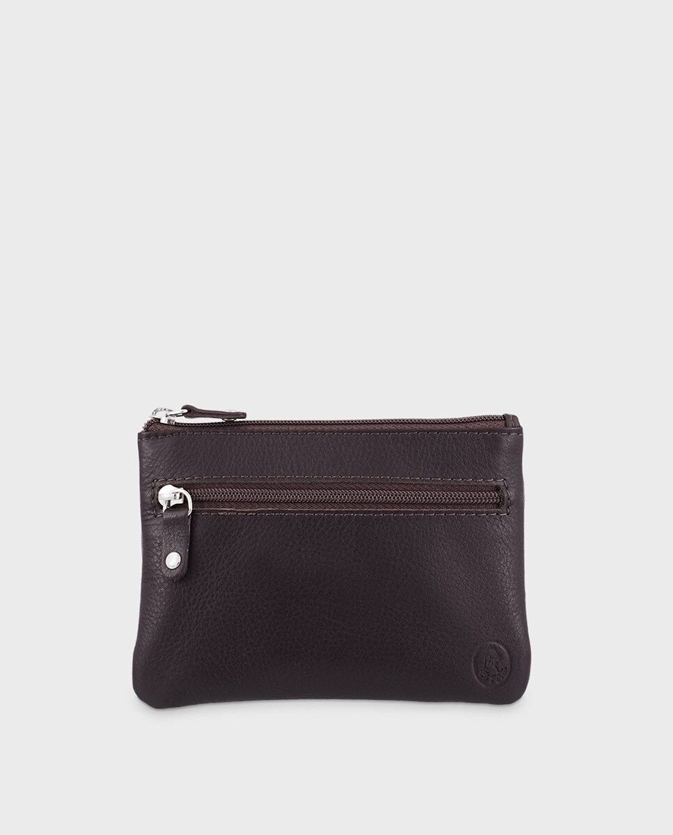 Portemonnaie foncé avec fermeture é