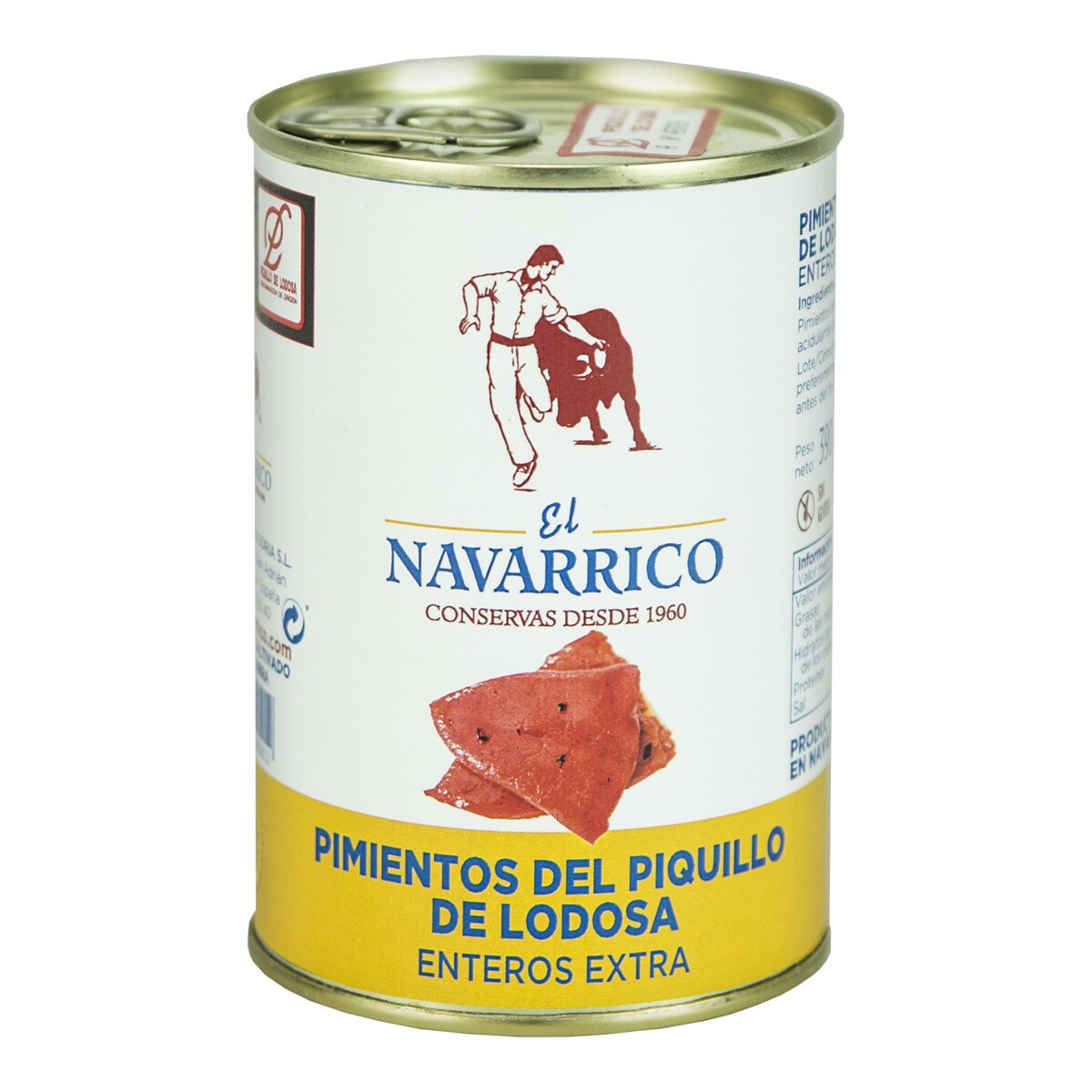 Poivrons de piquillo de Lodosa entiers extra El Navarrico