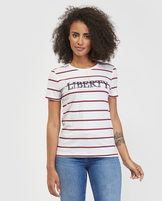 Camiseta de mujer rayas de manga corta