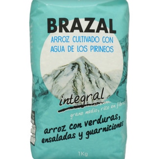 arroz integral cultivado con agua de los pirineos paquete 1 kg - Brazal