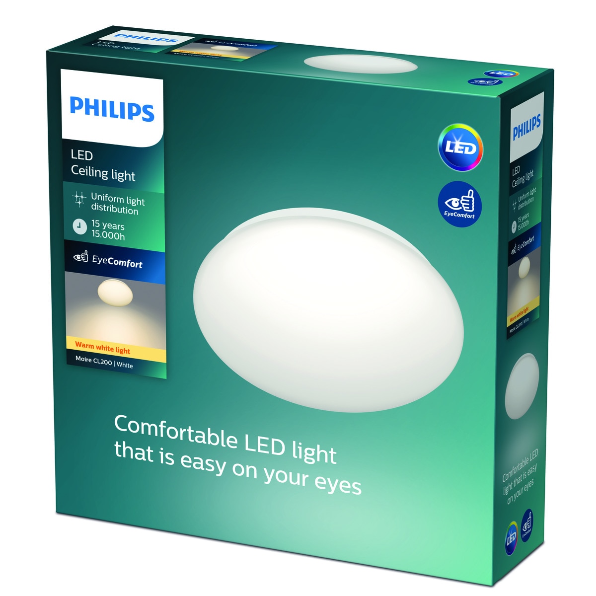 Plafón LED redondo Moire 6W 450lm 3000K Blanco-2