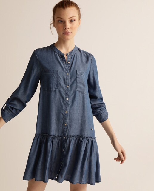 Vestido vaquero con botones delantero