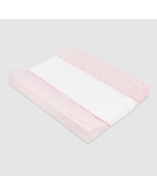 Imagen 0 de Colchoneta cambiador Cotton Juice Baby Home con rizo topos rosa