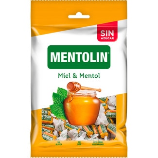 caramelos duros de miel y mentol sin azúcar bolsa 100 g - Mentolin