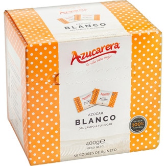 azúcar blanco en sobres caja 400 g (50 sobres de 8 g) - Azucarera