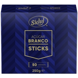 Açúcar Branco Sticks embalagem 50 unidades - Sidul