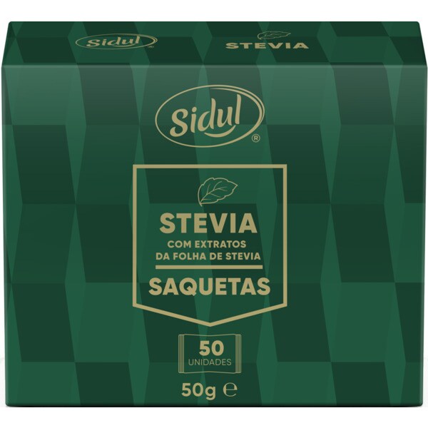 Sidul Adoçante Stevia Saquetas embalagem 50 unidades