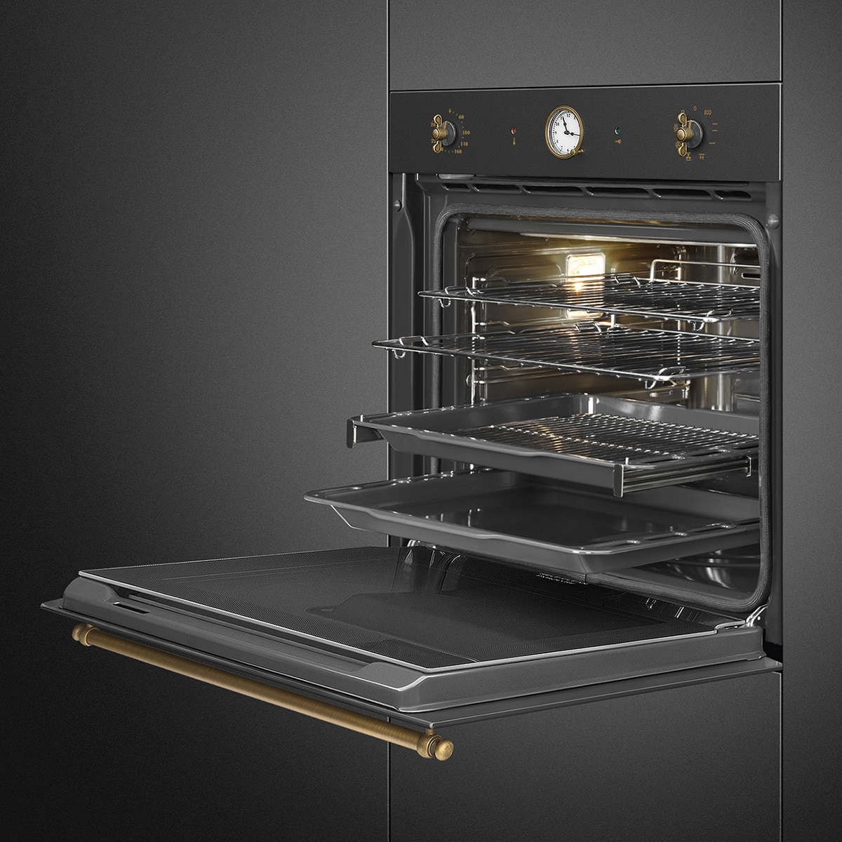 Horno multifunción Smeg pirolítico - SFP805AO Antracita-5