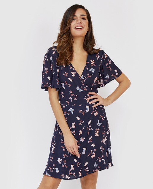 Vestido corto estampado