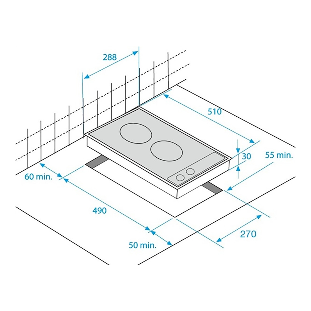 Placa modular vitrocerámica Beko - HDMC 32400 TX Negro-2