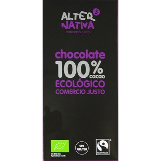 Alternativa 3 Chocolate 100% Cacau sem Glúten Biológico embalagem 80 g
